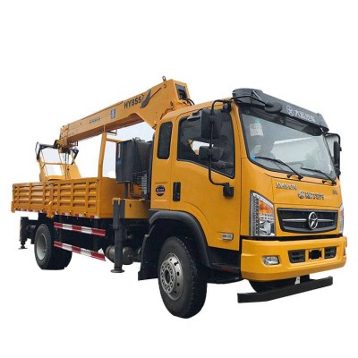 Used Type 8 Ton Truck Mounted Crane Hy8s5 With Telescopic Boom For Sale