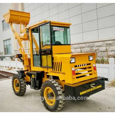 1 ton mini wheel loader with grapple grass fork quick hitch for sale